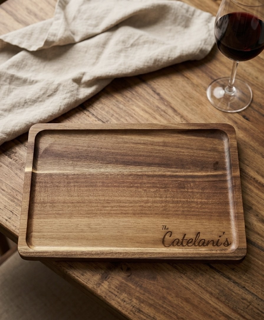 Personalized anniversary gift engraved cutting board