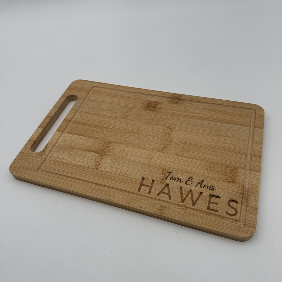 Script the lasts bamboo cutting board view 2