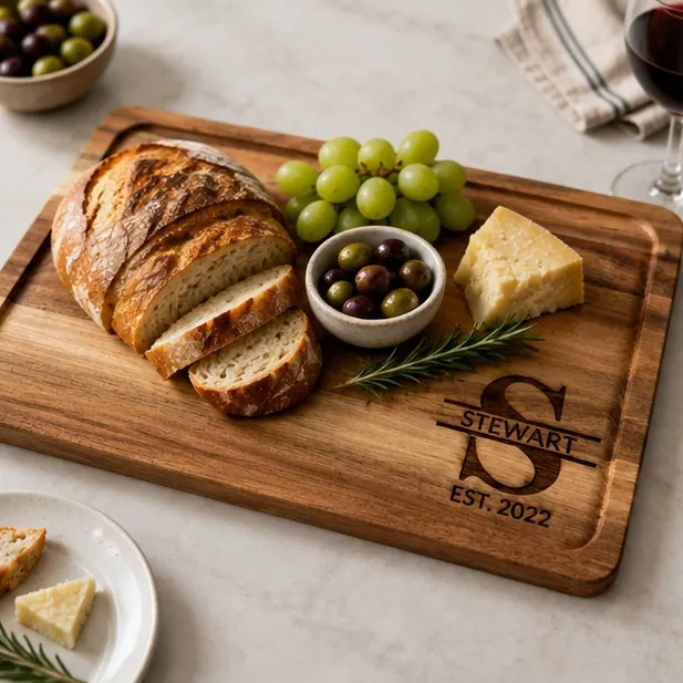 Split Monogram personalized cutting board