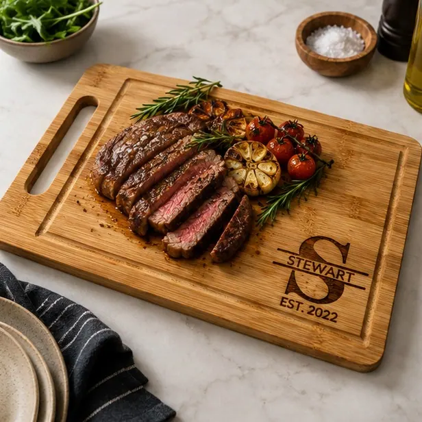 Split Monogram personalized cutting board
